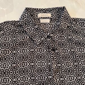Van Heusen Women's Black and White Patterned Blouse